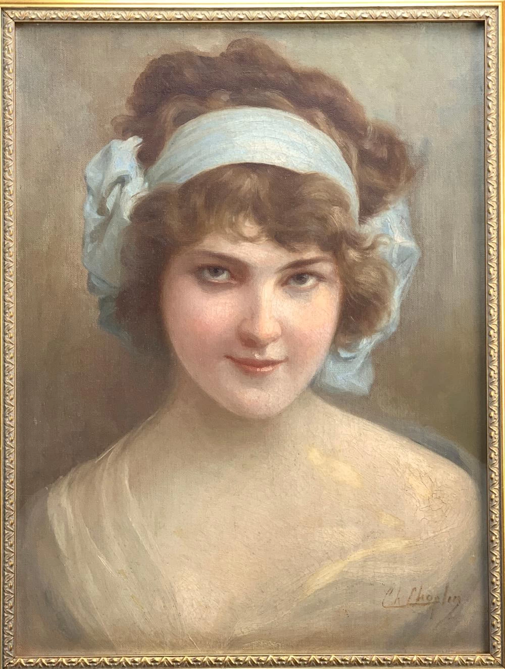 Charles Joshua Chaplin - ritratto di una bella ragazza con occhi seducenti